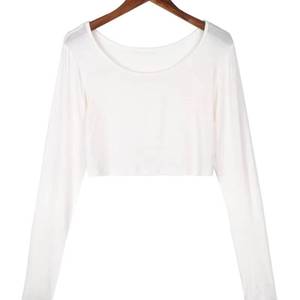 Solid color breathable anti-pilling compression summer <b>modal</b> slim-fit base shirt for women, casual long-sleeve inner top - Product Image 1