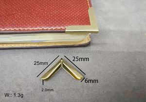 Suministro de fábrica Esquina de <span class=keywords><strong>metal</strong></span> de 25x25x2,0mm para cubierta de libro - Product Image 6