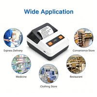 Printer Thermal POS Mini Portabel 80mm dengan Baterai 2600mAh 203dpi dan Kertas Thermal Tersedia