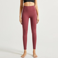 Pantalon de yoga moulant pour fitness et sport, séchage rapide, taille haute élastique, en nylon, pour Pilates et yoga