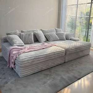 YISI Divano Componibile a L in Velluto con Spugna ad Alta Densità, Design Francese Moderno e <span class=keywords><strong>Accogliente</strong></span>, Gambe in Legno, Personalizzabile, <span class=keywords><strong>Arredamento</strong></span> per la Casa - Product Image 5