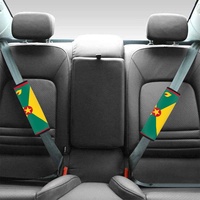 Coussinets de ceinture de sécurité en néoprène personnalisés avec drapeau national de la Grenade, 2 pièces, lavables, pour usage automobile quotidien