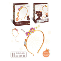 Ensembles de bijoux pour enfants décorations assemblées briques jouets fleurs à dessert bricolage petites particules blocs de construction pour filles bandes de cheveux
