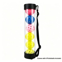 OEM ODM En stock Vente en gros Ensemble de tubes portables transparents en PC de 46 cm avec 6 balles de pickleball standard durables et légères