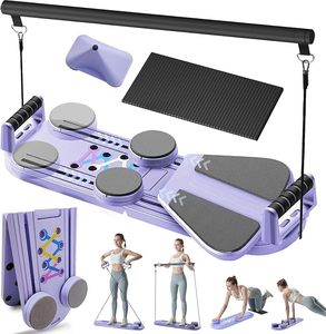 Pilates seti 15-in-1 çok fonksiyonlu Reform kurulu, katlanabilir Abs çekirdek eğitim kurulu, Reformer seti