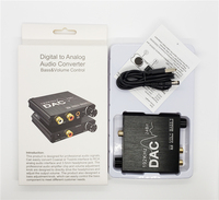 Convertisseur numérique-analogique 192 kHz DAC avec contrôle du volume, prise en charge du SPDIF coaxial numérique vers RCA stéréo L/R et prise audio jack 3,5 mm