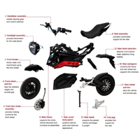 Moto électrique CKD CBU, scooter à 2 roues, cyclomoteur, moto électrique pour adultes, 2000W, vitesse de 70 km/h, moto électrique fabriquée en Chine