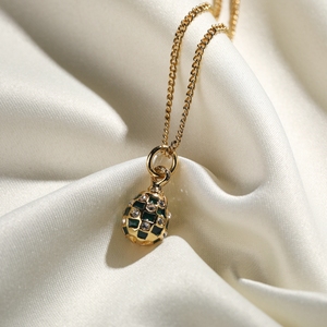 SHINNYGIFTS Colgantes con forma de huevo esmaltado para collar y pendiente Regalos de Pascua Favor DE BODA Ventas al por mayor - Product Image 6