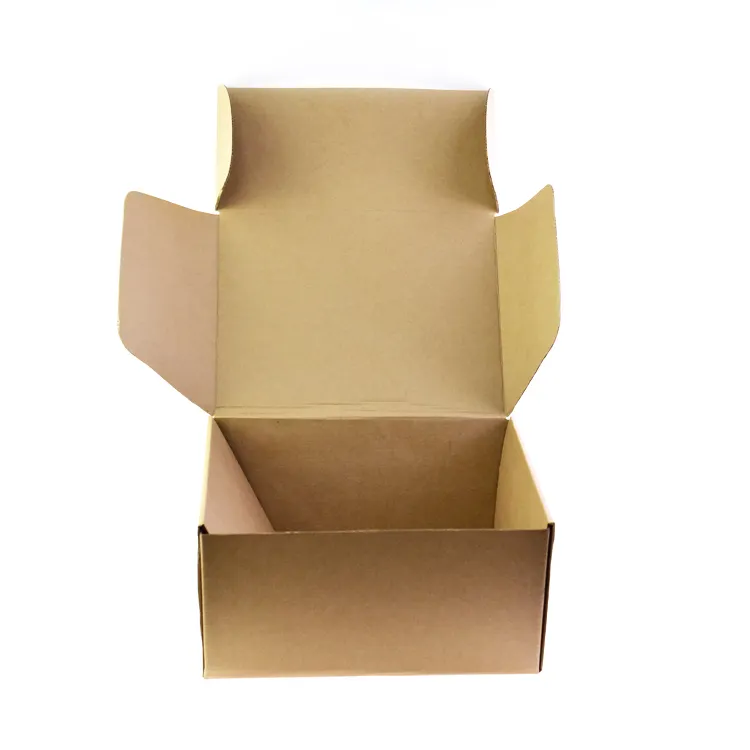 Free Design Folding Kraft Paper Packaging Flat Corrugated Mailing Box Die Cut Cardboard Gift Box