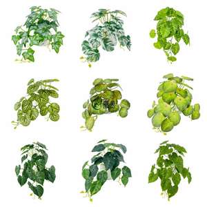 29 Tiges Bureau Plante Plantes Artificielles Verdure Simulation Rotin Feuille Raisin Antique Décoration Murale - Product Image 4