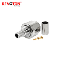 Connecteur coaxial RF TNC mâle EZ droit à sertir pour câble d'extension coaxial LMR240 RG8x