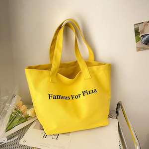 Hot selling printed commuting <b>canvas</b> <b>bag</b>, large capacity single shoulder cotton <b>canvas</b> <b>shopping</b> <b>bag</b> - Product Image 2