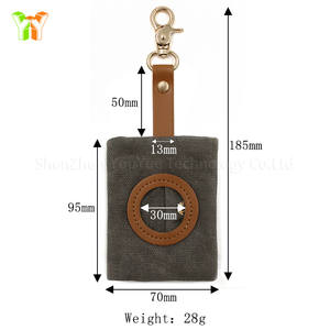 Soporte ecológico para bolsas de caca de perro para perros que caminan, soporte impermeable para desechos de perro de lona con gancho para colgar en el bolso, mochila para mujer - Product Image 3