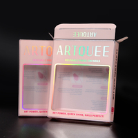 Boîte d'emballage pour ongles en plastique PET transparent sur mesure avec insert pour cosmétiques et ongles