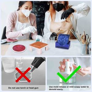 BPA-Free Custom Epoxy Resin Silicone Craft Art Supplies <b>Kit</b> DIY Wholesale Cake <b>Tools</b> Molds for Casting OPP <b>Bag</b> Packed - Product Image 6