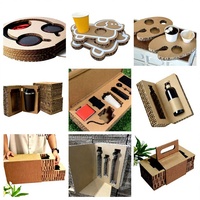 Boîte cadeau personnalisée en carton alvéolé, emballage de bouteille de vin à couvercle rabattable, artisanat en céramique, boîte d'emballage pour gobelet à eau