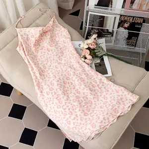 Latest Designed Lace Silk Satin Woman Sleepwear Custom Pajamas Night Dresses For Woman India