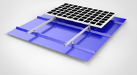 Prix de gros EmperySolar EPR-LF Support de montage solaire anodisé Système de pied en L Charge de vent 60 m/s Charge de neige 1,4 KN/m²