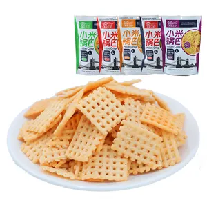 170G Chinese Rijst Cracker Guoba Gierst Scherpe Graan Snacks Chips Krokante Corn Snacks Rijst Cake Kantoor Snacks Rijst Krokante