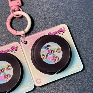 Hinchee individueller Acryl-CD-Schlüsselanhänger bedruckte Acryl-Scharms doppelseitige Mini-CD Kpop-Schlüsselanhänger Charme Acryl-Scharms individuell angepasst
