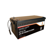 Surveillance Bluetooth haute capacité systèmes de stockage solaire hors réseau 24V 200Ah LiFePO4 batterie au lithium-ion prismatique avec chauffage