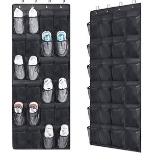 Foldable Clear 24 Mesh Pockets Cheap Large Over the Door Hanging Shoe Closet Organizer Storage <b>Bags</b> - Product Image 1