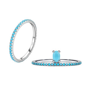 S925 Sterling Silver Zircon Minimalist Stackable Ring for Women Engagement Everyday Wear Wedding Anniversary <b>Gift</b> Rhodium Plated - Product Image 1