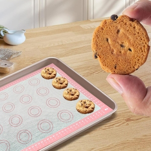 20 cercles tampon de cuisson en silicone résistant aux hautes températures perforé pour pain macaron et biscuits sans BPA - Product Image 2