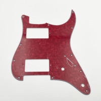 ST Double 11 Hole HH Pickguard en PVC à trois couches, plaque de protection résistante aux rayures pour guitare électrique gaucher