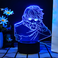 Prix de gros Charmant projecteur de lumière nocturne 3D d'anime Lampe de nuit personnalisée Support en acrylique pour le bureau des enfants