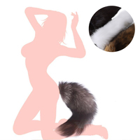 Accessoires de jeu de rôle pour la fête d'Halloween, queue de godemichet anal vibrant en silicone avec queue de renard détachable pour femmes