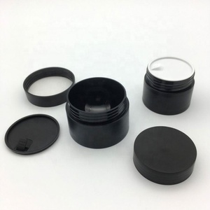 Envase Redondo Negro de Plástico para Cosméticos de 200 ml, 8 oz, 250 g, con Tapa, para Cremas - Product Image 2