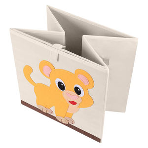 Personalizado Quadrado Oxford Pano Caixa De Armazenamento com Tampa Dobrável Funcional Design Toy Organizer para Armazenamento de Cubo Animal das Crianças - Product Image 3
