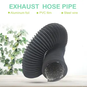 Flamme Et Résistant À La Chaleur De Papier D'aluminium Conduit de Ventilation Tube Combi PVC Conduit Flexible Pour Système de Climatisation