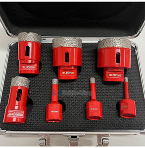 Ensemble de 9 forets <span class=keywords><strong>diamant</strong></span>és <span class=keywords><strong>à</strong></span> noyau M14 brasés sous vide, kit de scie cloche <span class=keywords><strong>diamant</strong></span>ée pour carrelage en porcelaine, pour percer le céramique, le granit et le marbre - Product Image 4