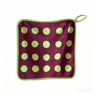 Antibacterial Hand Towel Polka Dot Rectangle Woven Polyester Kitchen Use Absorbent Fast Drying - Product Image 5