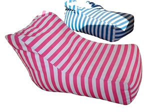 Housse de <span class=keywords><strong>pouf</strong></span> flottant d'extérieur imperméable anti-UV à rayures pour <span class=keywords><strong>piscine</strong></span> et plage, sans rembourrage - Product Image 4