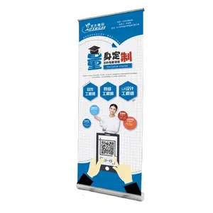 Banner de marketing premium para feiras e com suporte para publicidade digital impressa