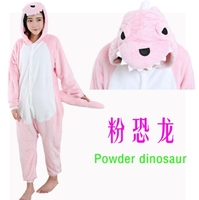 Flanelle hommes et femmes animaux pyjamas dessin animé dinosaure corail automne/hiver à manches longues en gros Couples combinaison