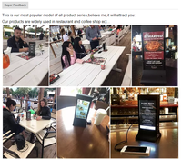 LETINE 7 pouces Table Top LCD Menu AD Display WiFi Control Power Bank Digital Advertising for Restaurant Bar coffee shop