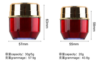 Envase de Lujo de Doble Pared para Exfoliante Corporal, 5g 20g 30g, Color Dorado, Cilíndrico, para Crema o Loción Facial