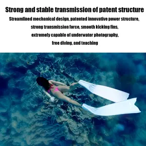 जुनाहैइन पेशेवर फ्रीडाइविंग फिन्स कस्टम फ्रॉग जूते लंबे ब्लेड पीपी + tpr रबर लंबे पंख तैराकी स्नॉर्कलिंग डाइविंग फिन - Product Image 2