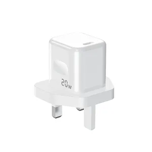 New model UK Plug PD+QC3.0 20w fast charging power supplier power adapter usb wall charger for iPhone Xiaomi