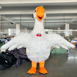 Costume de mascotte gonflable et marchable en forme de canard blanc certifié CE pour événements, défilés et promotions – Amusant, <span class=keywords><strong>l</strong></span>éger et accrocheur - Product Image 1