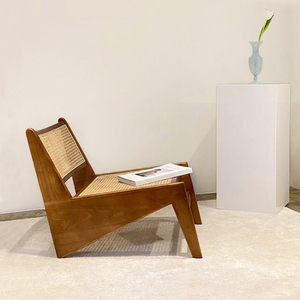 Gỗ rắn Tatami thực sự mây quán cà phê phòng khách công viên vườn đơn sáng tạo thoải mái giải trí ghế ngả - Product Image 3