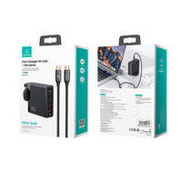 USAMS UM Series CC171 UK T53 140W ACC GaN Pengisi Daya Cepat Dengan Kabel Pengisian Cepat SJ581 Type-C 240W PD3.1 untuk Iphone 11 12 13 Ipad