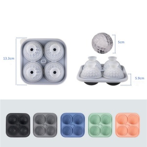 ถาดทำน้ำแข็งซิลิโคนแบบ 4 ช่องทรงสี่เหลี่ยม สำหรับทำก้อนน้ำแข็งขนาดใหญ่สำหรับวิสกี้ - Product Image 3