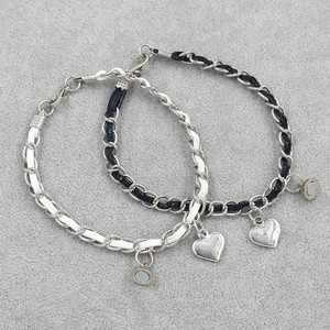 <span class=keywords><strong>Bracelet</strong></span> tendance en cuir avec pendentif cœur à aimant, idéal pour hommes, femmes et meilleurs amis - Product Image 1