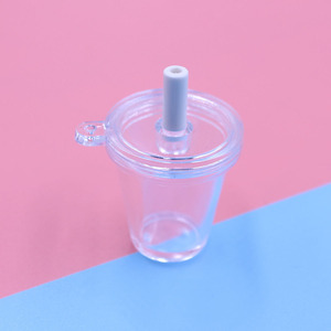 Mini Frappuccino cup Keychain Vòng nắp uống cup DIY chơi mô phỏng nhựa phẳng Bìa trà sữa DIY cup BOBA trống Keychain - Product Image 3