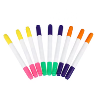 Vente en gros Mini stylo marqueur LED à double pointe bicolore stylo marqueur aquarelle lavable à double tête pour promotion